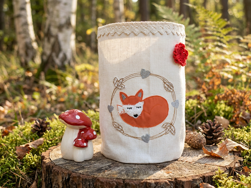 Preview: Waldtiere Herbst Set - doodle Stickdatei